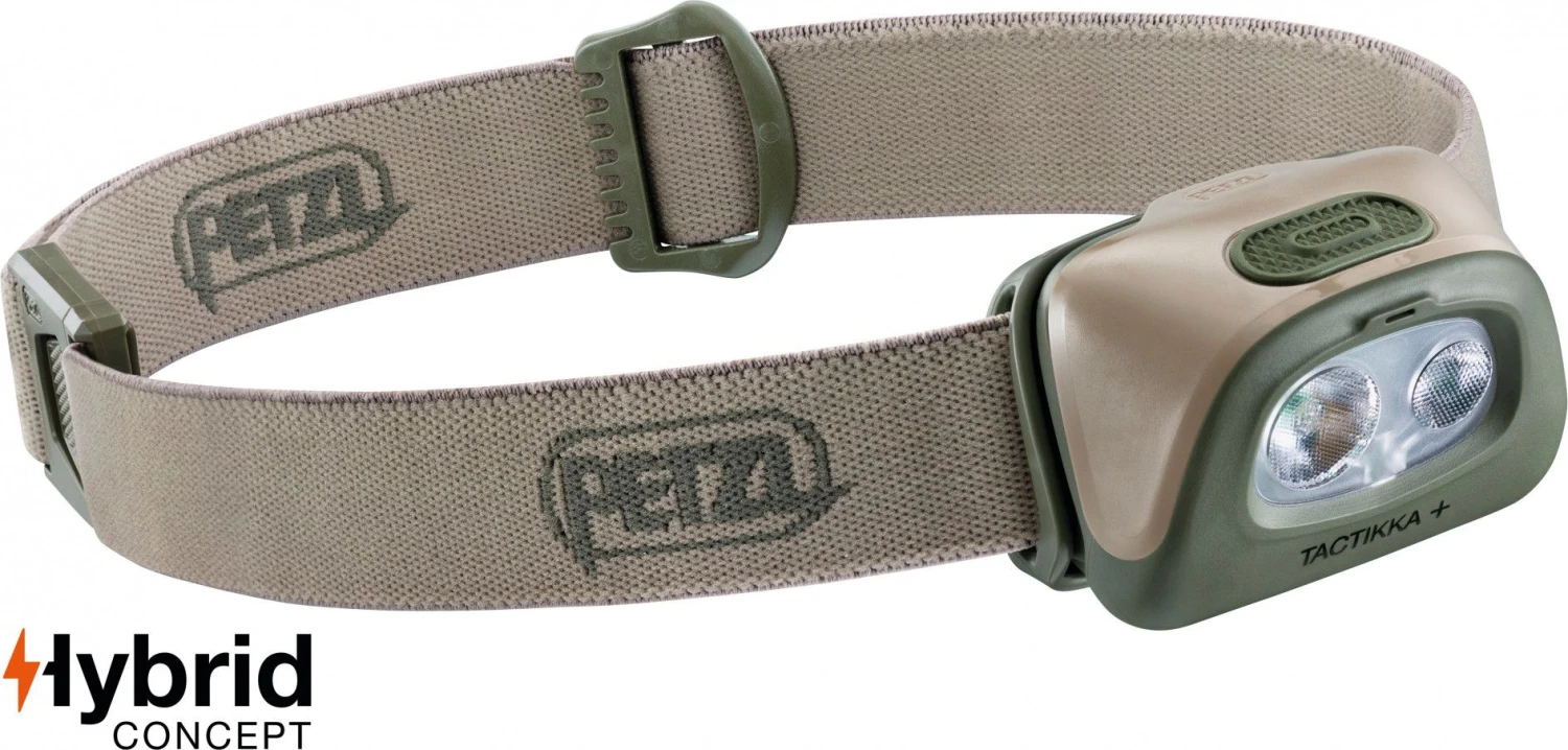 Petzl Tactikka + Front Light Beige