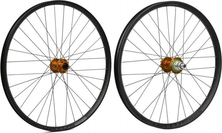 Pair Of Hope Fortus 26W Pro4 27.5 '' Wheel | Boost 15x110mm / 12x148mm | Orange Sram XD