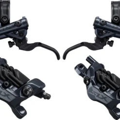 Pair Of Brakes Shimano SLX M7120 4 Pistons R Sine Ventil J-Kit (without Disc) 170cm-95cm Black