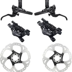 Pair Of Brakes Shimano XT M8120 R Sine (without Disc) 170cm 100cm Black With Shimano XT Disc Brake SM RT 86 203 Mm + 180 Mm