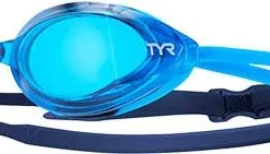 TYR Edge X Racing Fit Swimming Goggles Blue