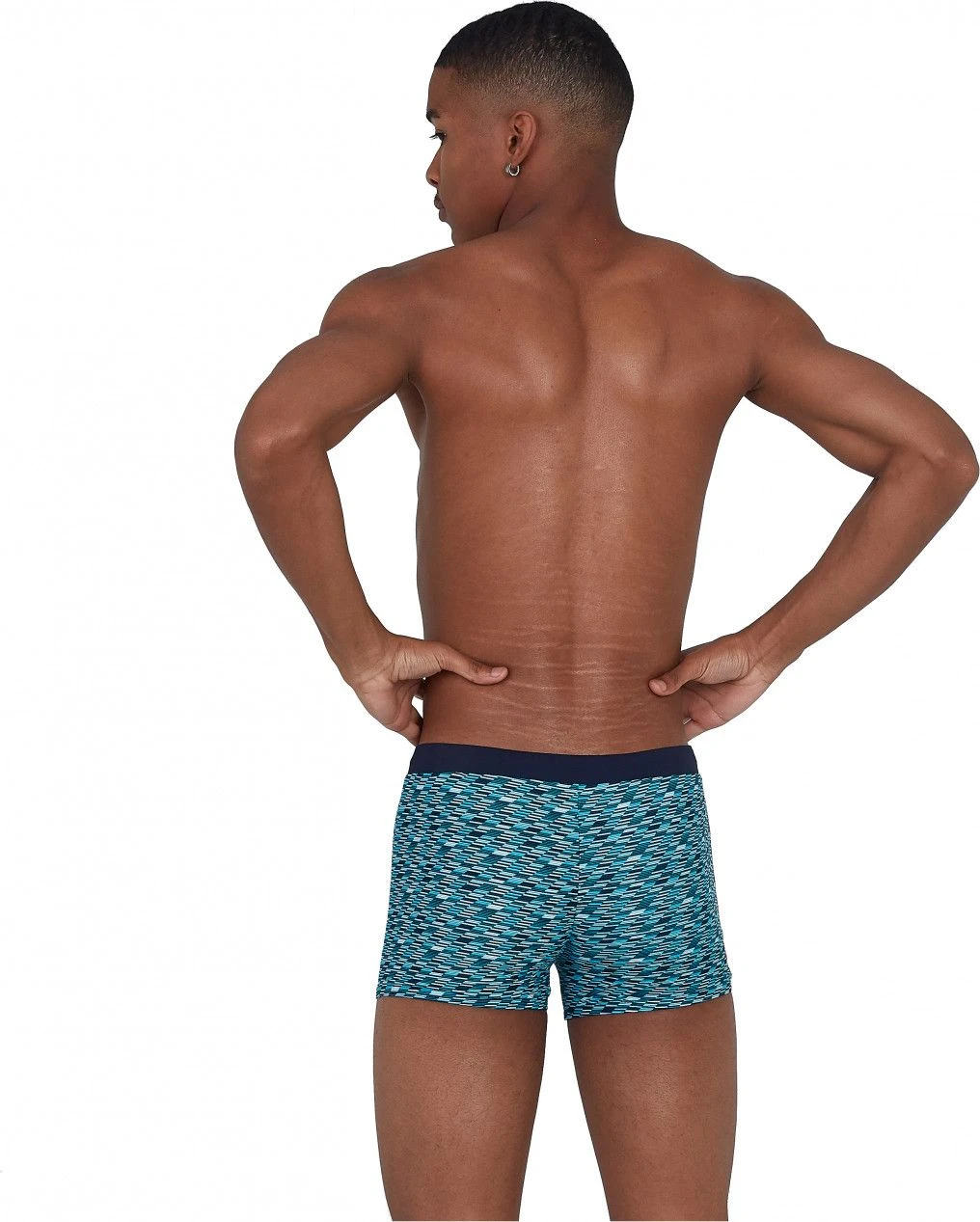 Speedo Valmilton Aqsh Navy Blue White Swimsuit - Image 3