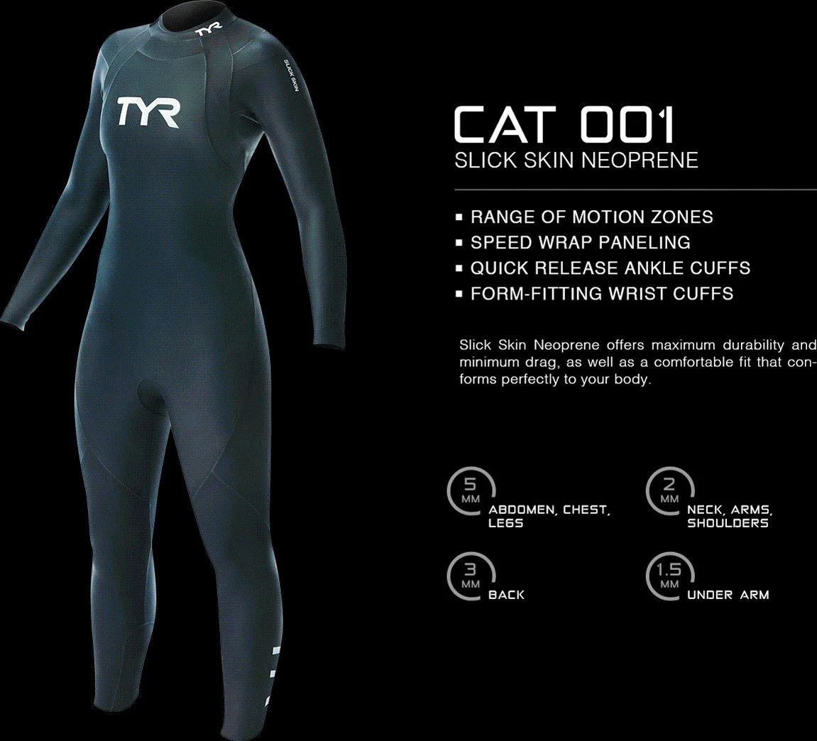 TYR Wetsuit Women Category 1 Wetsuit Black - Image 3