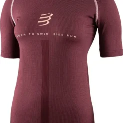 Compressport Training Born To SwimBikeRun Body Shirt Bordeau
