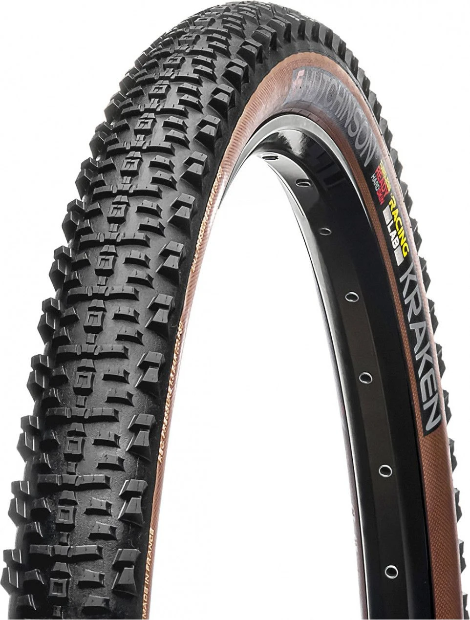 Hutchinson Kraken Racing Lab 29'' MTB Tire Tubeless Ready Folding Hardskin Race Ripost XC Tan Sidewalls