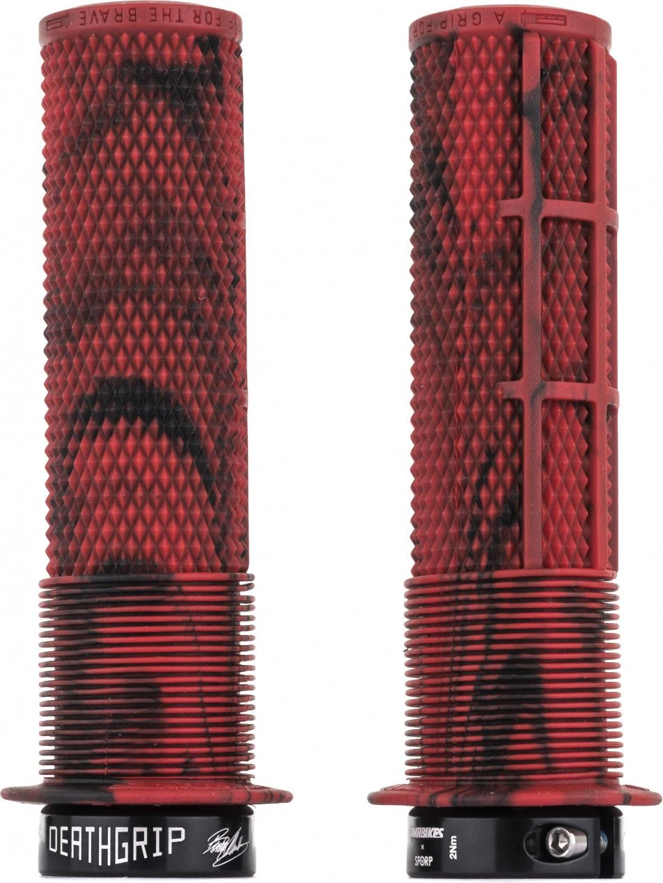 DMR DeathGrip Grips With Flanges Marble Red
