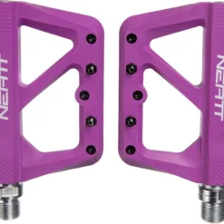 Pair Of Neatt Composite 5 Pin Purple Flat Pedals