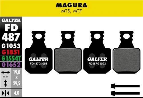 Pair Of Galfer Semi-metallic Magura MT5 / MT7 Standard Brake Pads - Image 2