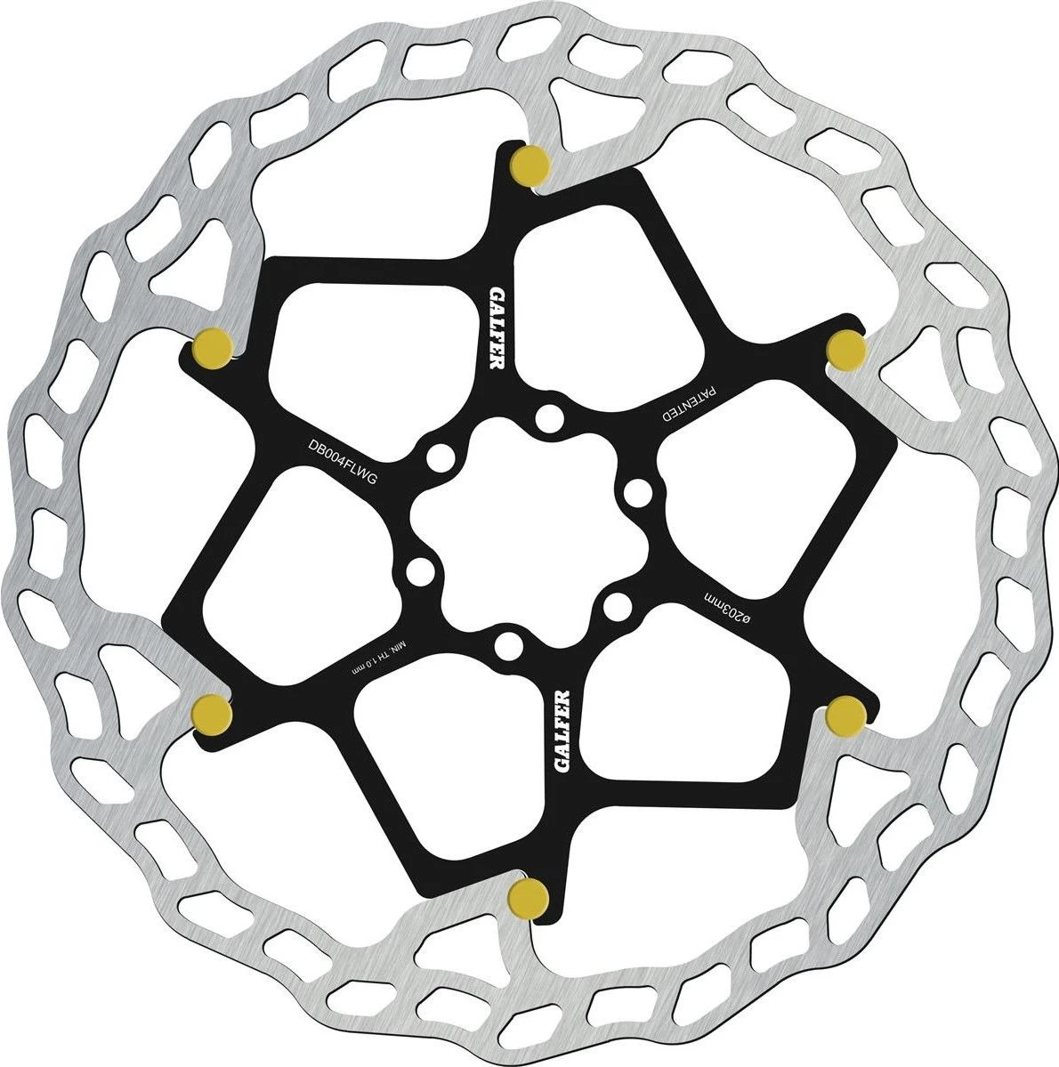 Galfer Floating Disc Wave 6-Bolt (Gold Pins) - Image 2