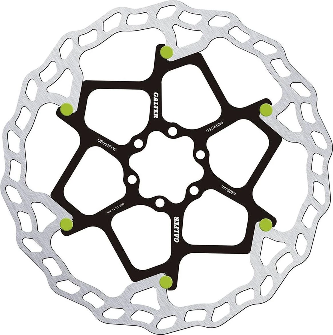 Galfer Floating Disc Wave 6-Bolt (Green Pins) - Image 2