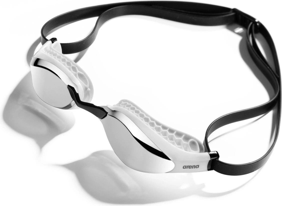 Arena Air-Speed Mirror Swimming Goggles White Black - Image 3