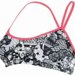Michael Phelps Kokeshi 2 Women's Two-Piece Bikini Top Black / Pink