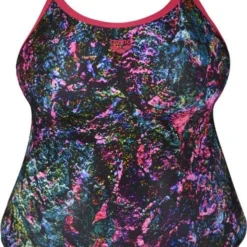 Women's Arena Mountains Texture Light Drop Back One-Piece Swimsuit Plus Size