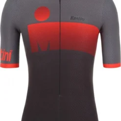 Santini X Ironman Audax Aero Tri Short Sleeve Jersey Black / Red