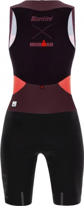 Santini X Ironman Audax Aero Sleeveless Trisuit Black / Coral Women - Image 2
