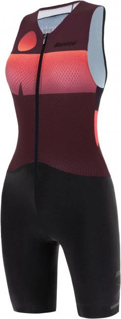 Santini X Ironman Audax Aero Sleeveless Trisuit Black / Coral Women - Image 3