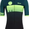 Santini X Ironman Audax Aero Short Sleeve Triathlon Jersey Black / Green