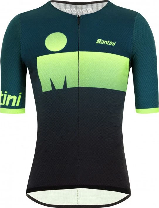 Santini X Ironman Audax Aero Short Sleeve Triathlon Jersey Black / Green
