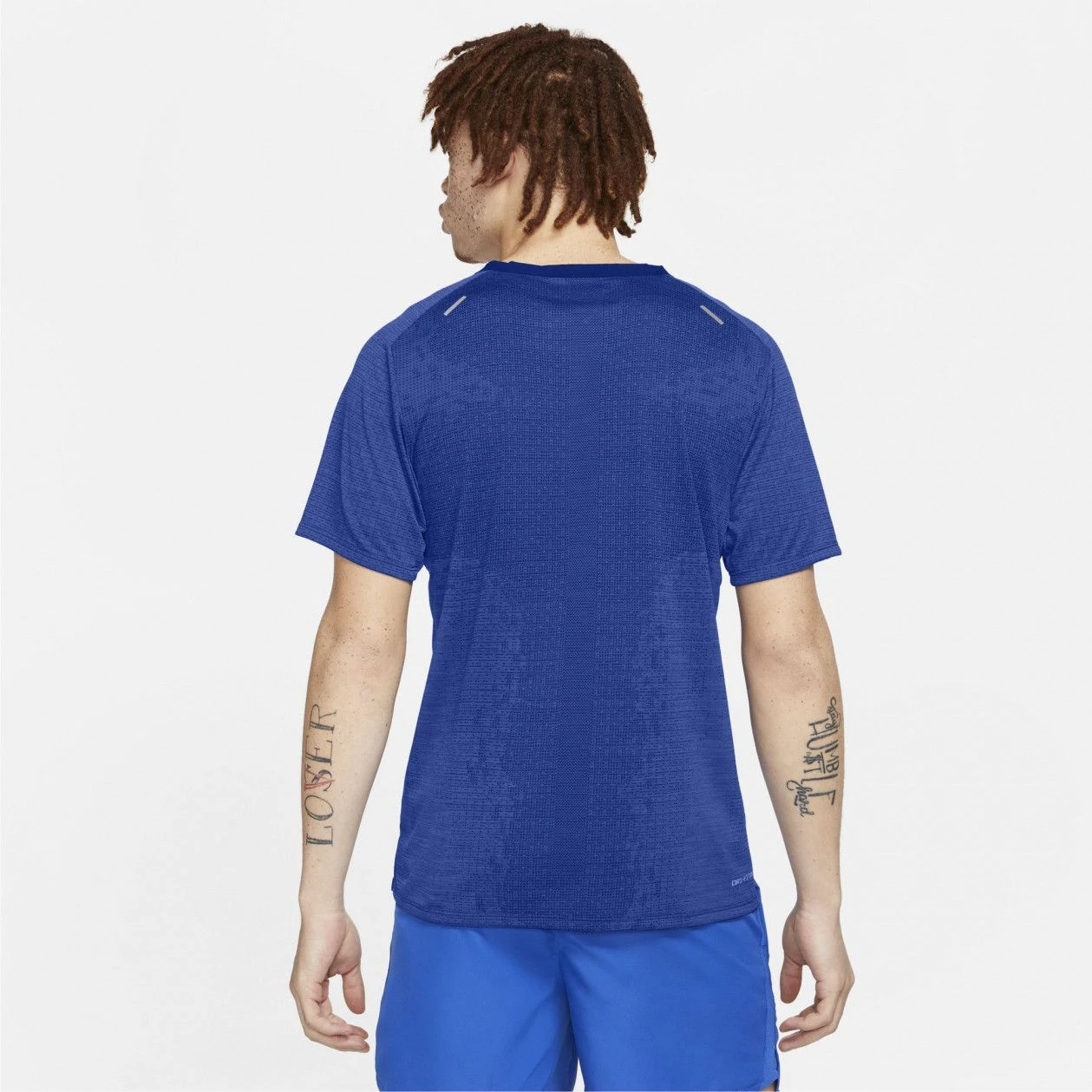 Nike Dri-Fit Techknit Ultra Short Sleeve Jersey Blue - Image 2