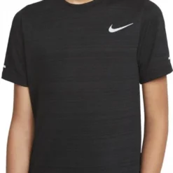 Nike Dri-Fit Miler Short Sleeve Jersey Black Boy S