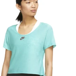 Nike Air Dri-Fit Blue Women Short Sleeve Jersey