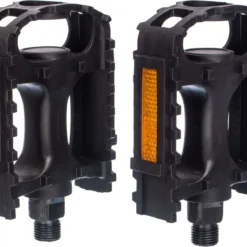 Pair Of GNK MTB / City Flat Pedals 9/16 Black Plastic Body