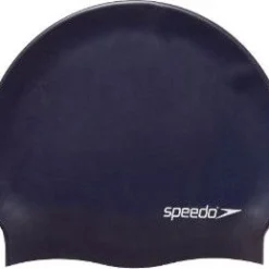 SPEEDO Swimcap Plain Flat Silicone Black
