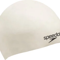 SPEEDO Swimcap Plain Flat Silicone White