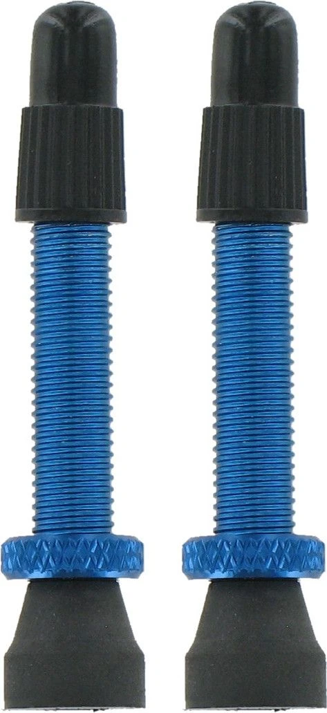 VAR Kit 2 Tubeless Valves 35mm Aluminium Blue