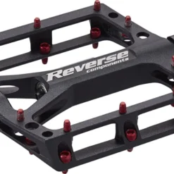 Reverse Black One Flat Pedals - Black Red