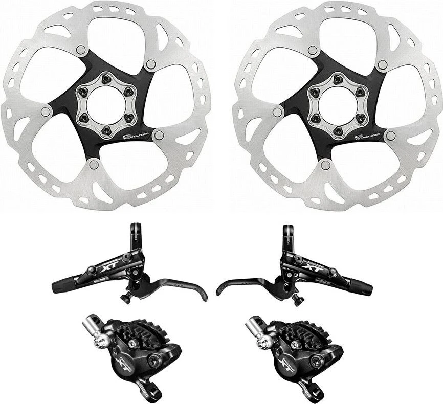 Brakeset Shimano XT BR-M8000 Resin Black + SM-RT86 Disc Black 180mm