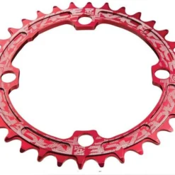 Race Face Narrow Wide Single Chainring 104mm BCD (Threaded Holes) Red