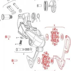 Sram Rear Derailleur GX 1X11/Force1/Rival1 Type 2.1 Cage And Pulley Kit Long Cage
