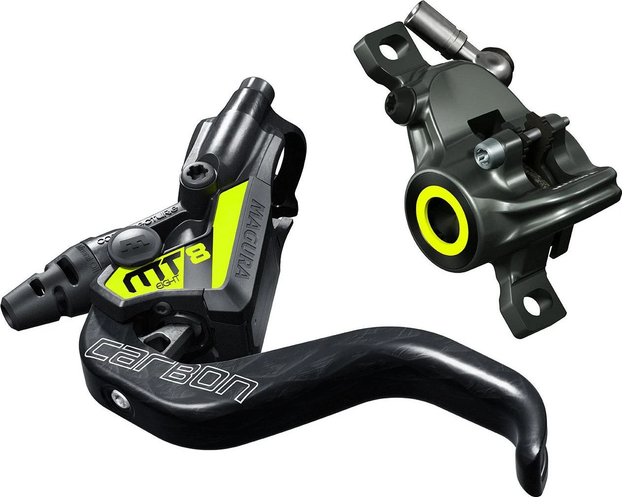 Magura Brake MT8 SL Front/Rear (Without Disc) Black/Yellow 2019