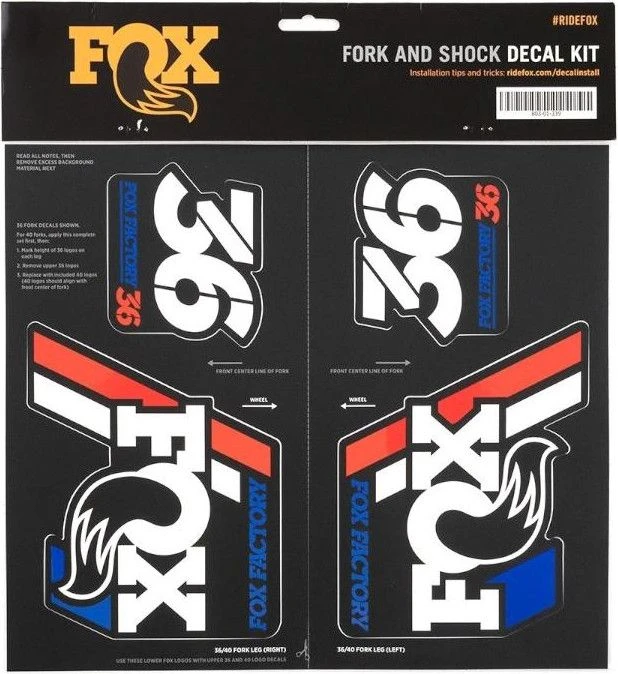 Fox Racing Shox Stickers Heritage 2019 Red/White/Blue