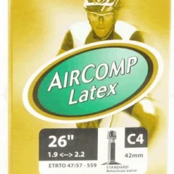 Michelin C4 AirComp Latex MTB Bike Tube 26x1.90 - 26x2.20 Schrader